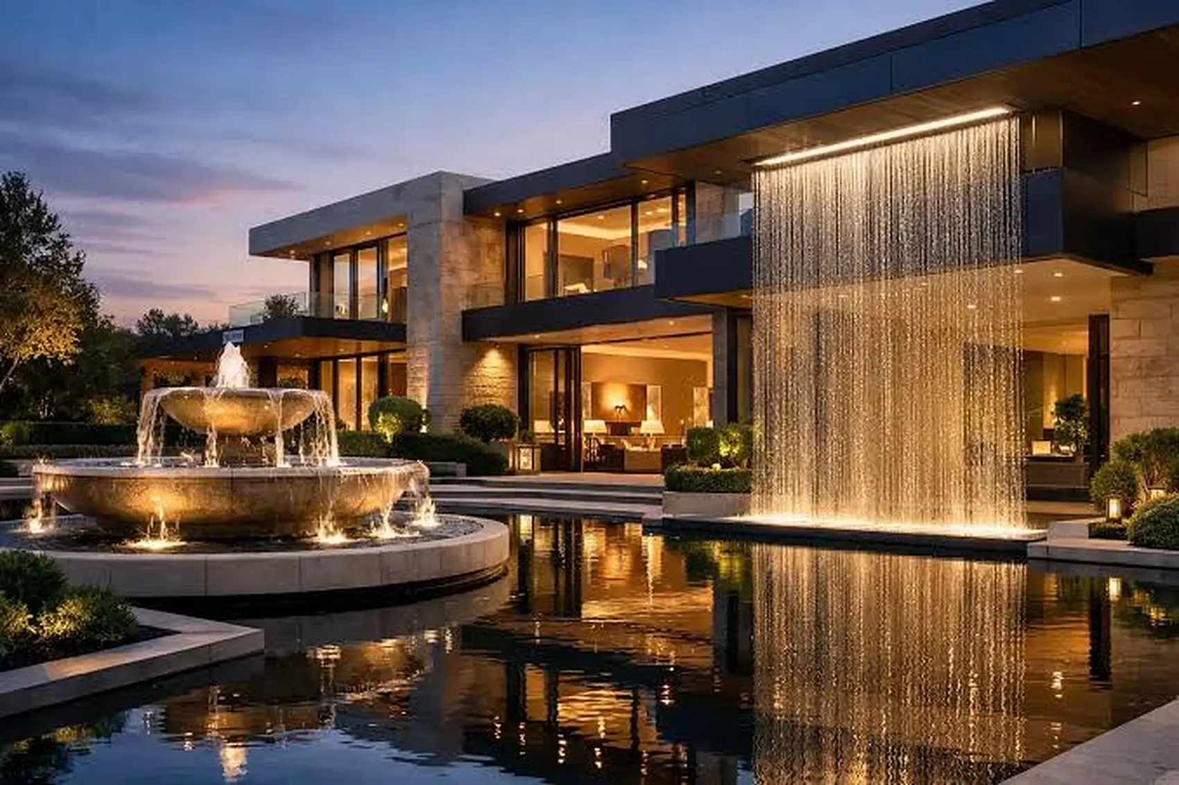 Feature water wall project